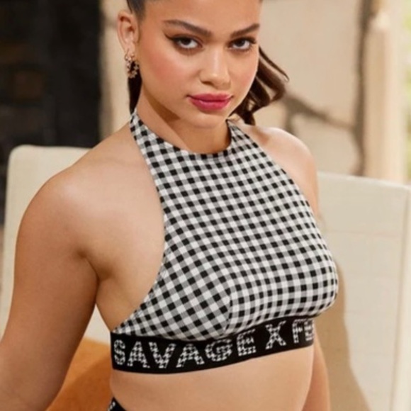 Savage X Fenty Other - Savage X Fenty black white gingham bra